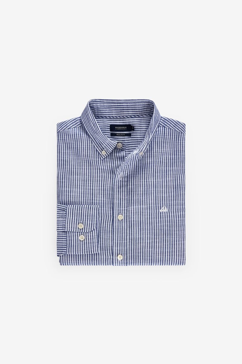 CAMISA COM EFEITO SLUB EM ALGODÃO