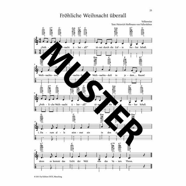 Edition Dux Weihnachten mit der Ukulele