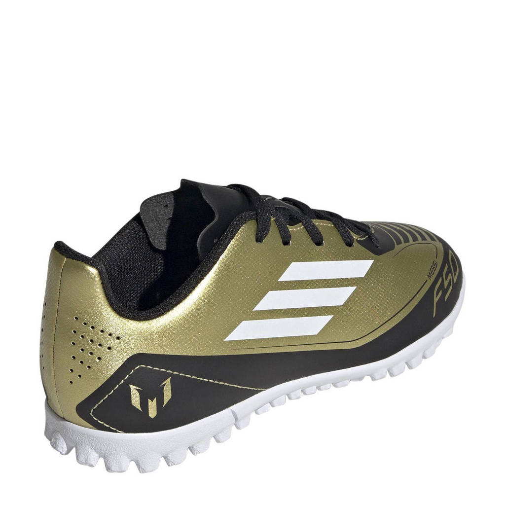 adidas F50 Club Messijunior voetbalschoenen metallic goud/wit/zwart