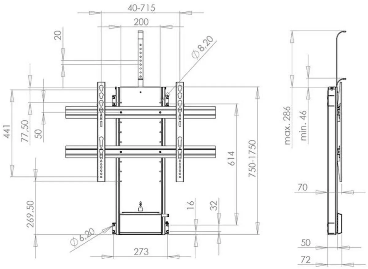 Venset TS-1000-C Supports TV