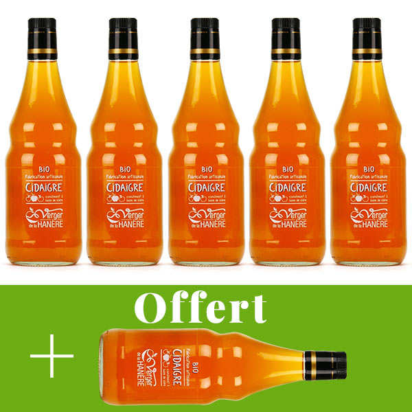 Vinaigre de cidre bio - La Hanère - 5 + 1 offert