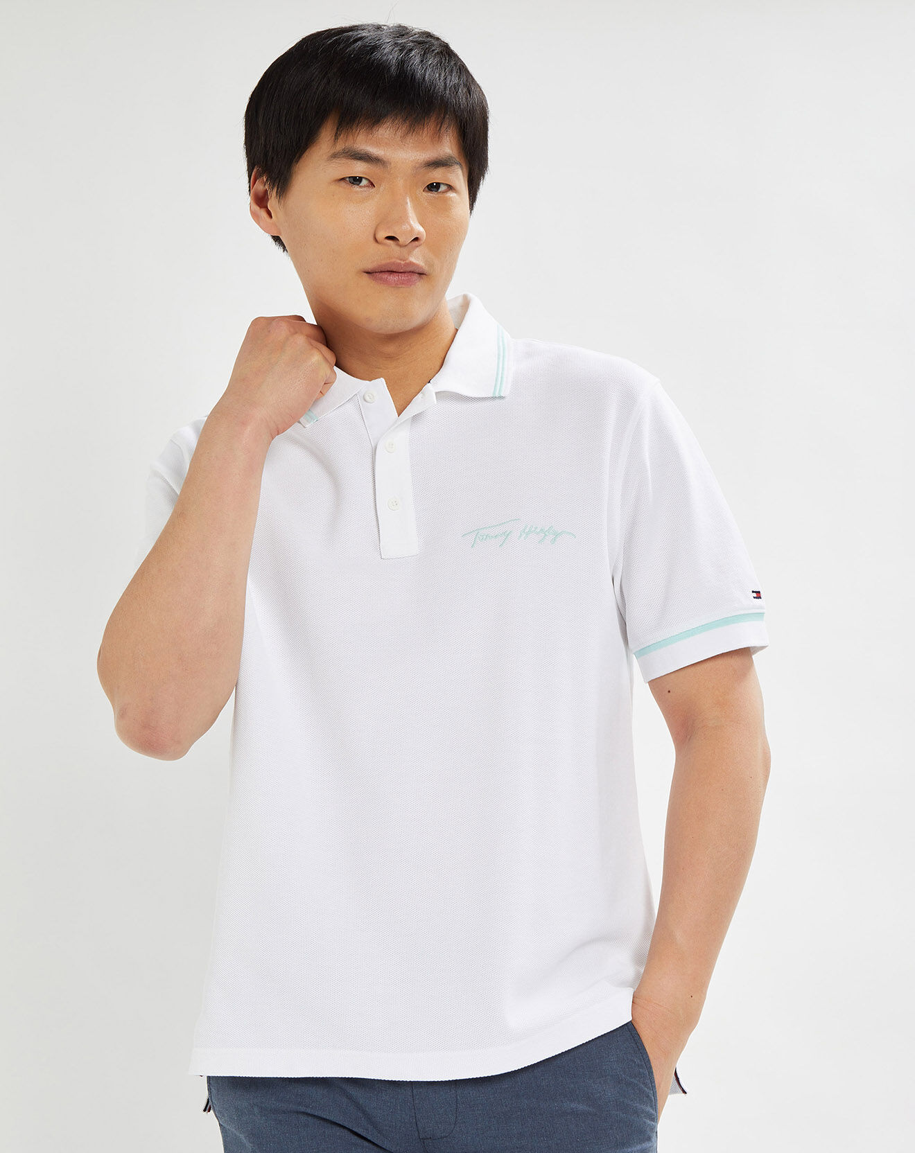 Tommy Hilfiger Polo regular fit tommy signature blanc