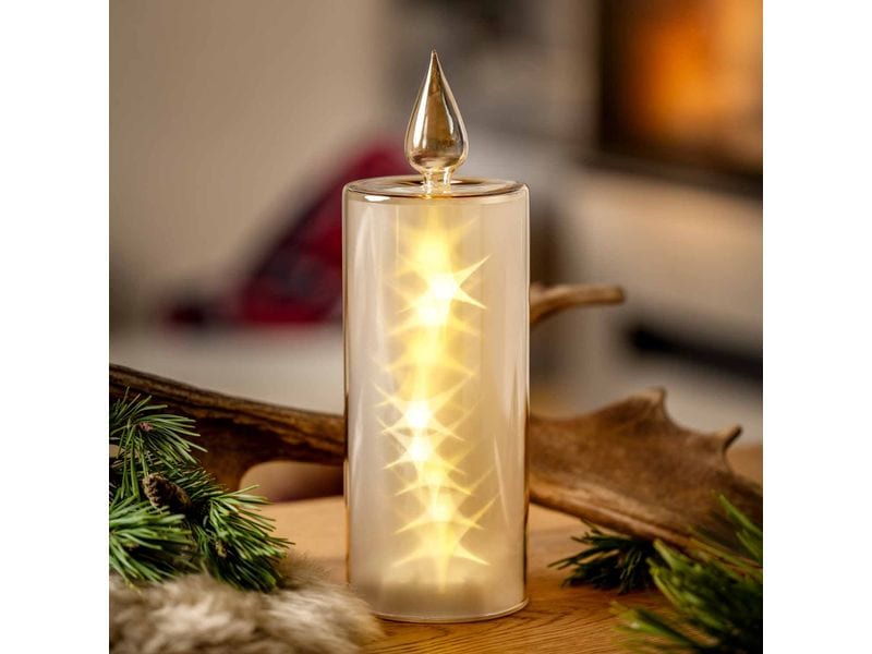 Leonardo Dekolicht Capanna Magico 9 cm x 30 cm, Gold LED-Kerze