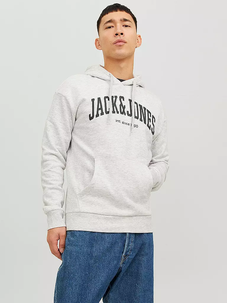 JACK & JONES Kapuzensweater - Hoodie JJEJOSH weiss
