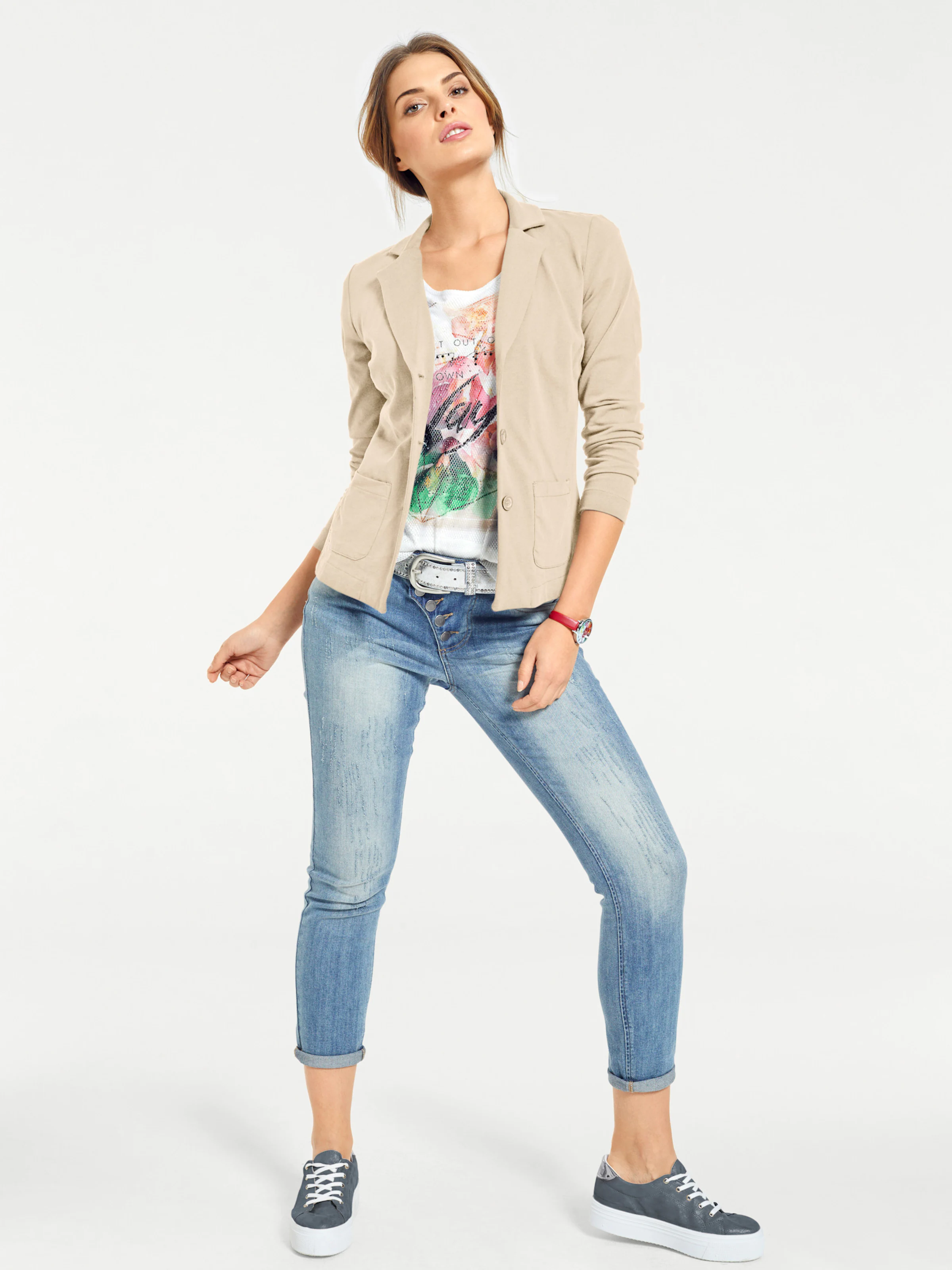 heine Jersey-Blazer in sand