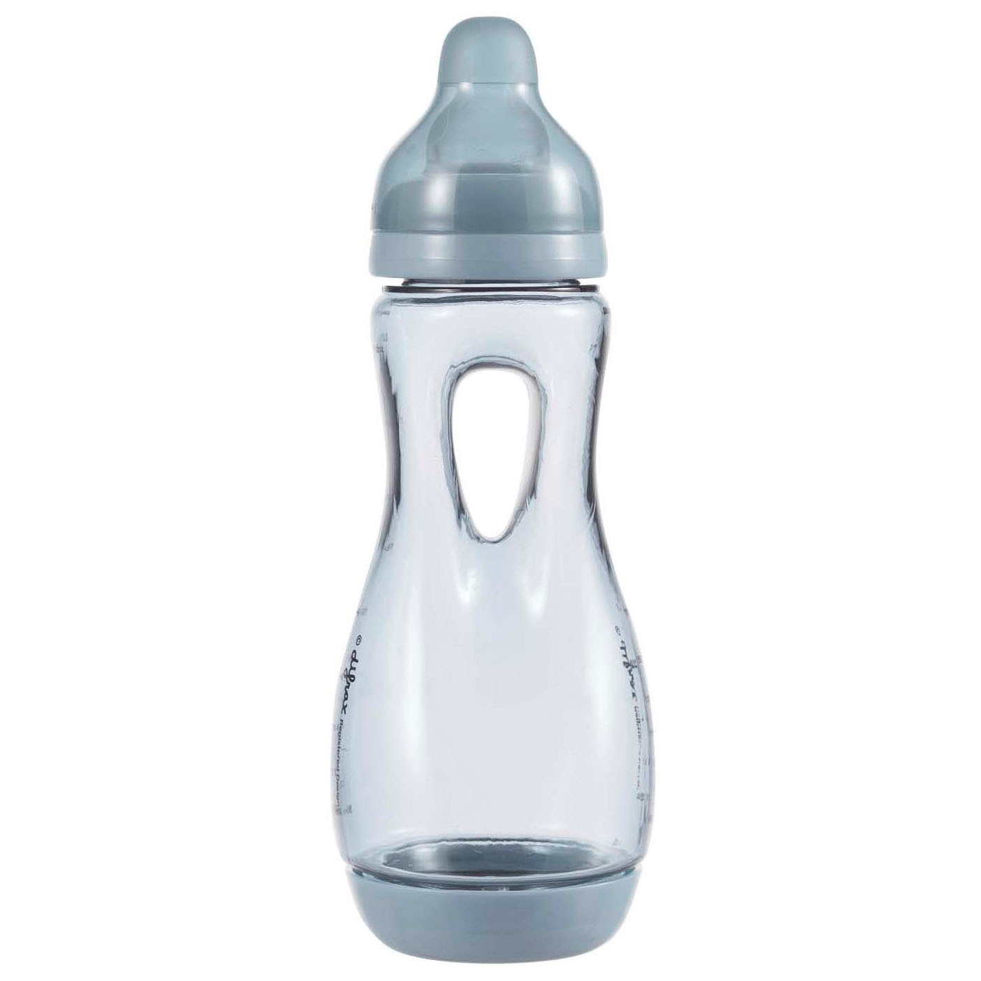 Difrax handgreep fles 240 ml Stone stonegrey grijs