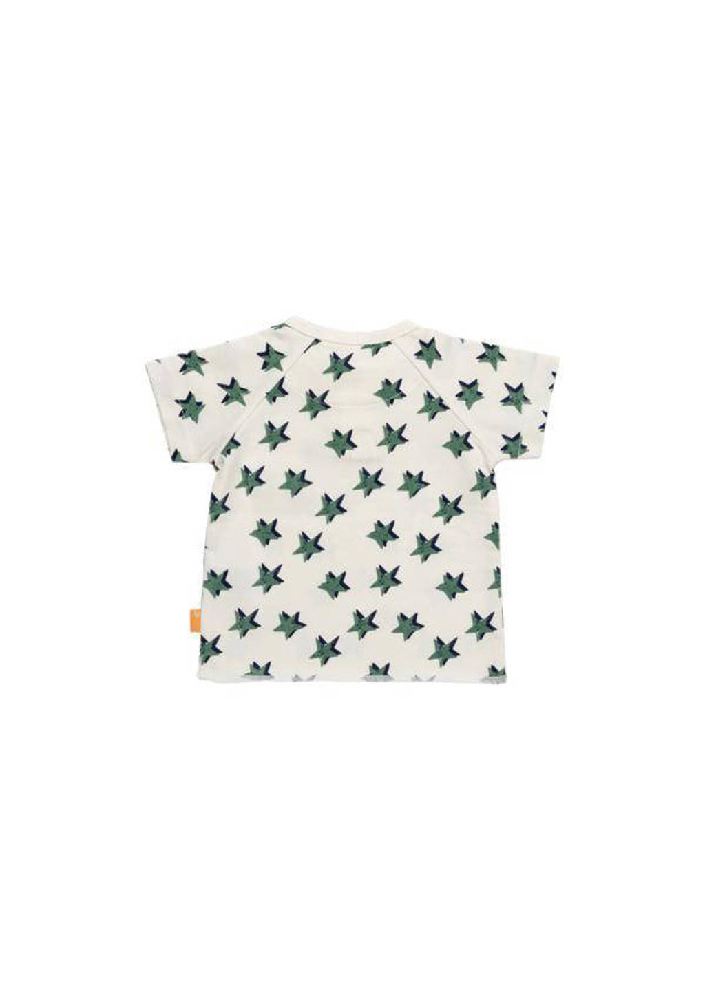 BESS baby T-shirt met sterren wit/groen