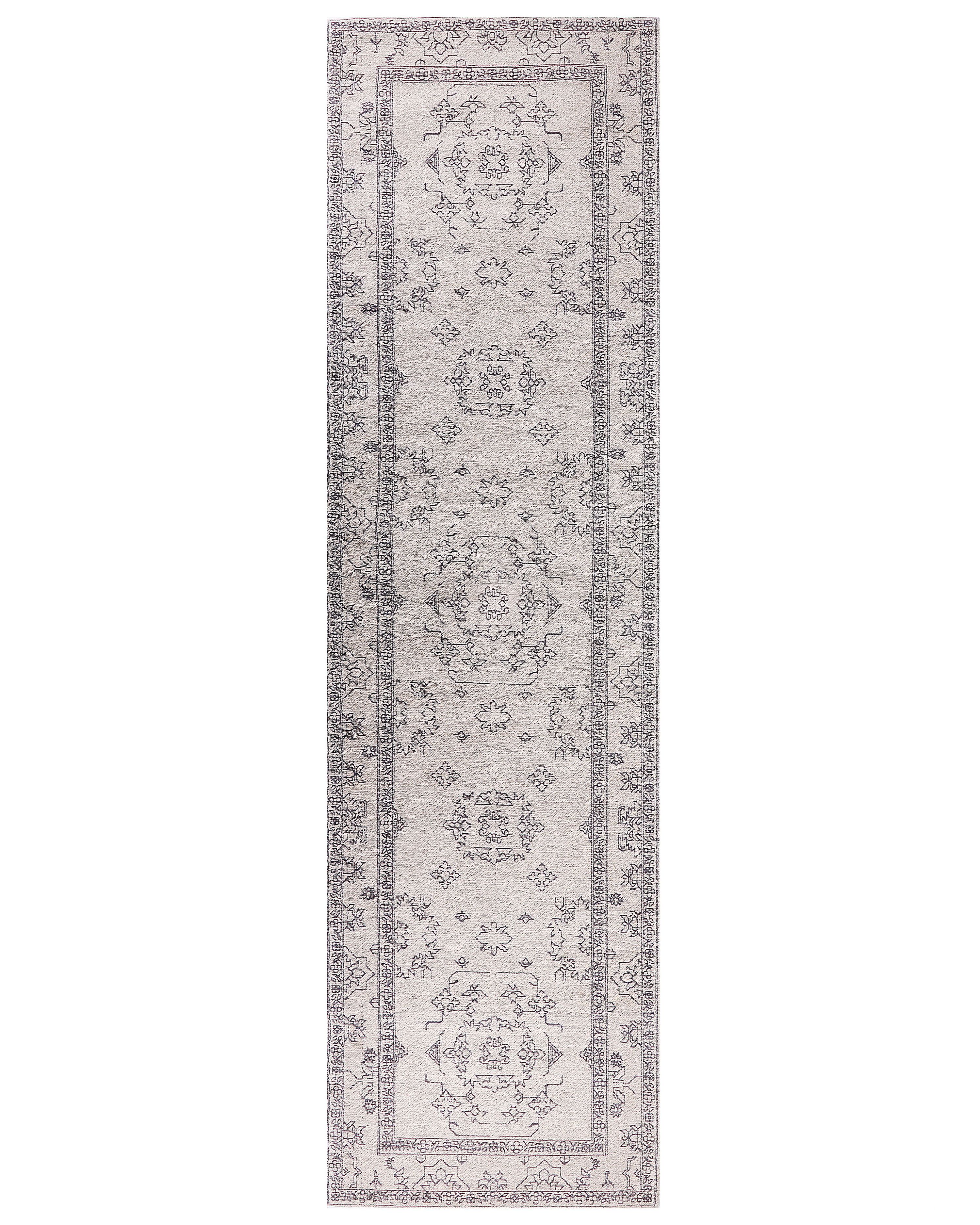 Vloerkleed GOLLER Beige 80 x 300 cm Katoen