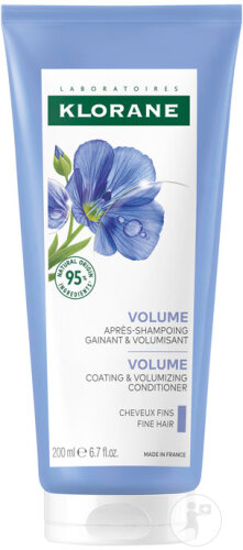 Klorane Lin Bio Après-Shampoing Volume Gainant & Volumisant Cheveux Finss 200ml
