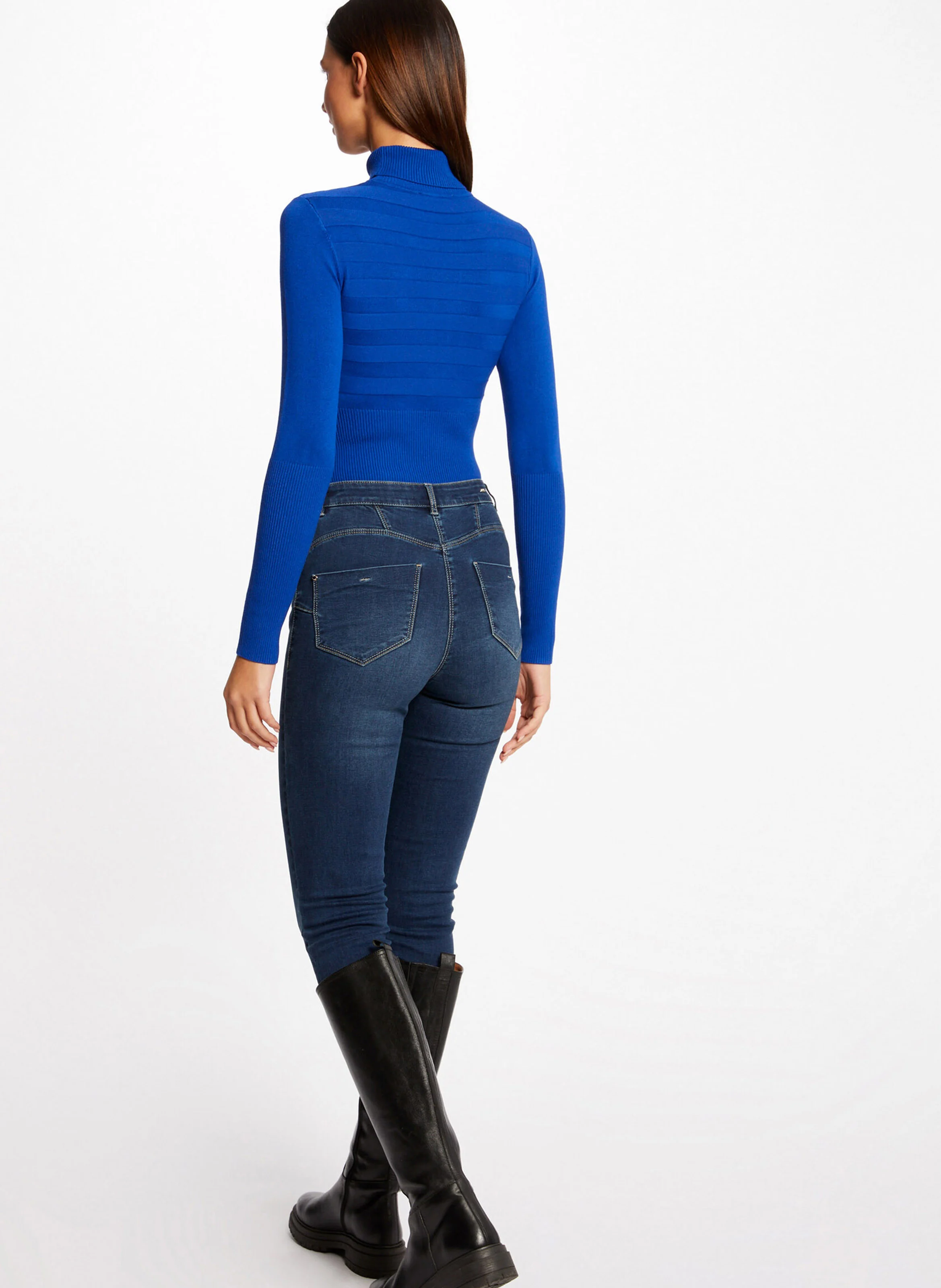 Pull col roulé | Bleu