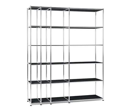 Offenes Regal Metall »CN3«, schwarz