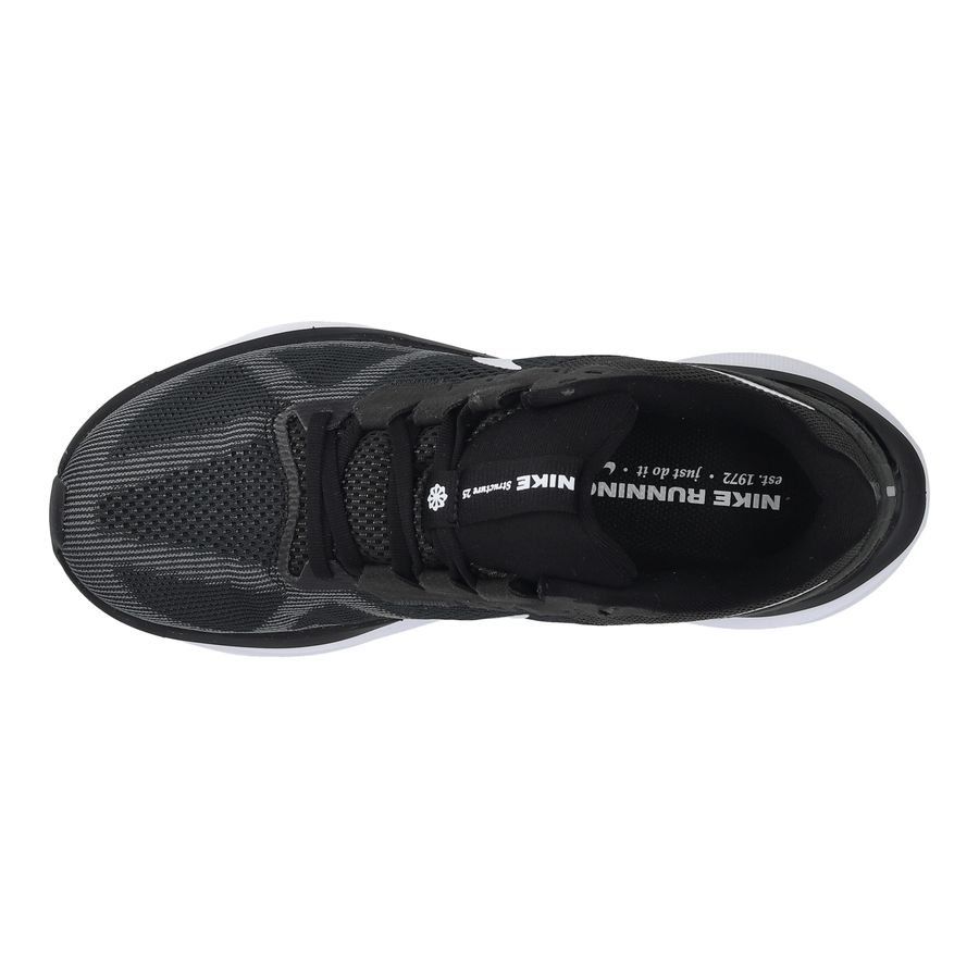 Nike Chaussures de Running Air Zoom Structure 25 - Noir/Blanc/Gris Femme