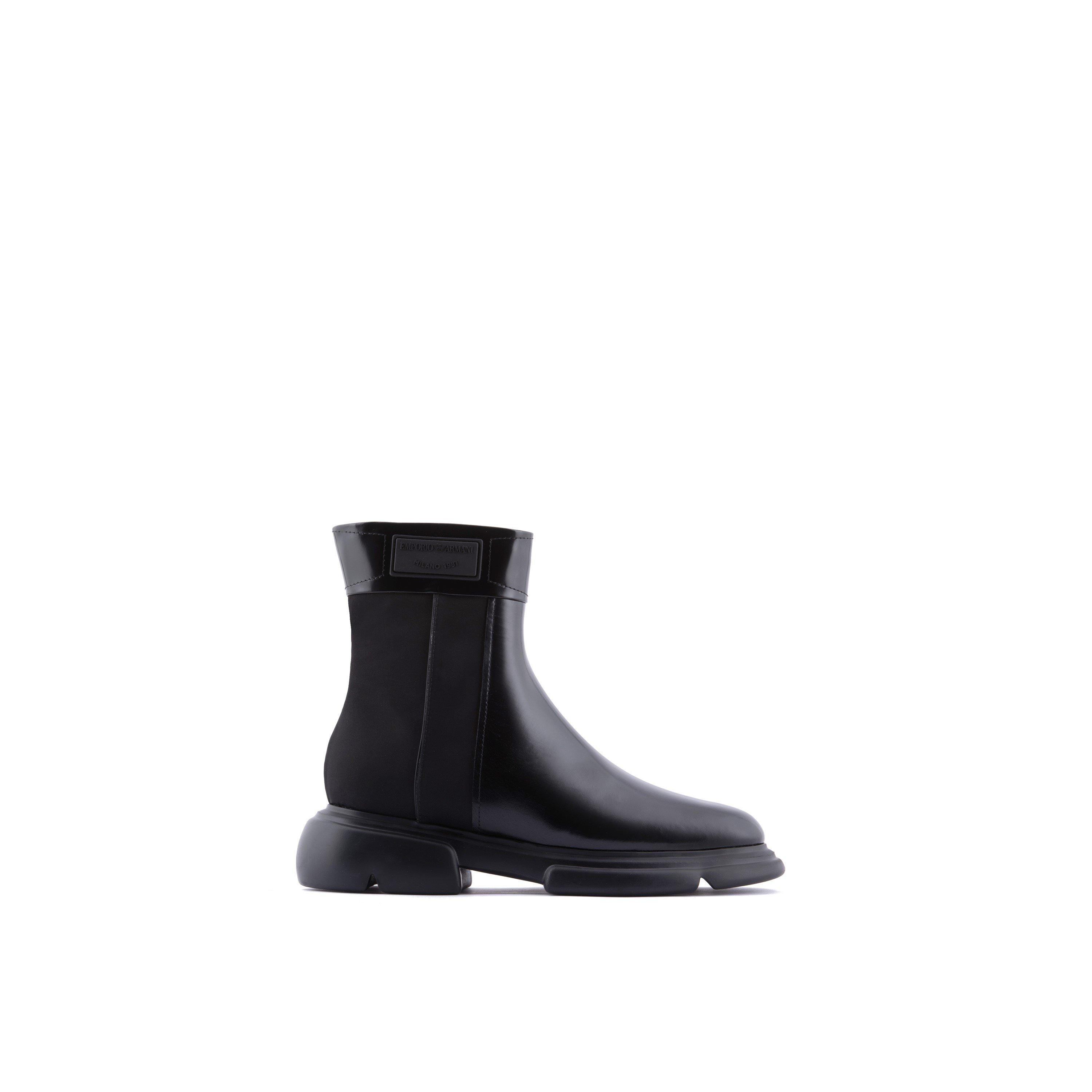 Emporio Armani Logo Ankle Boots