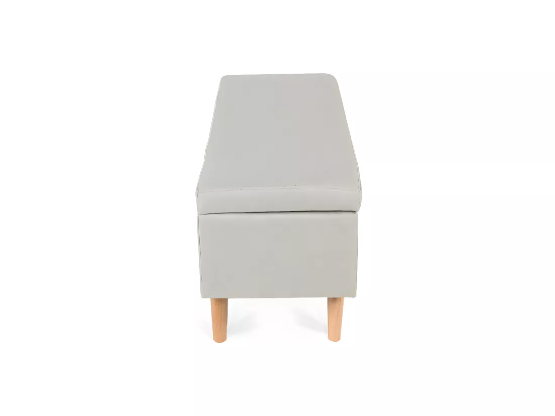Banquette coffre de style scandinave Eline tissu beige