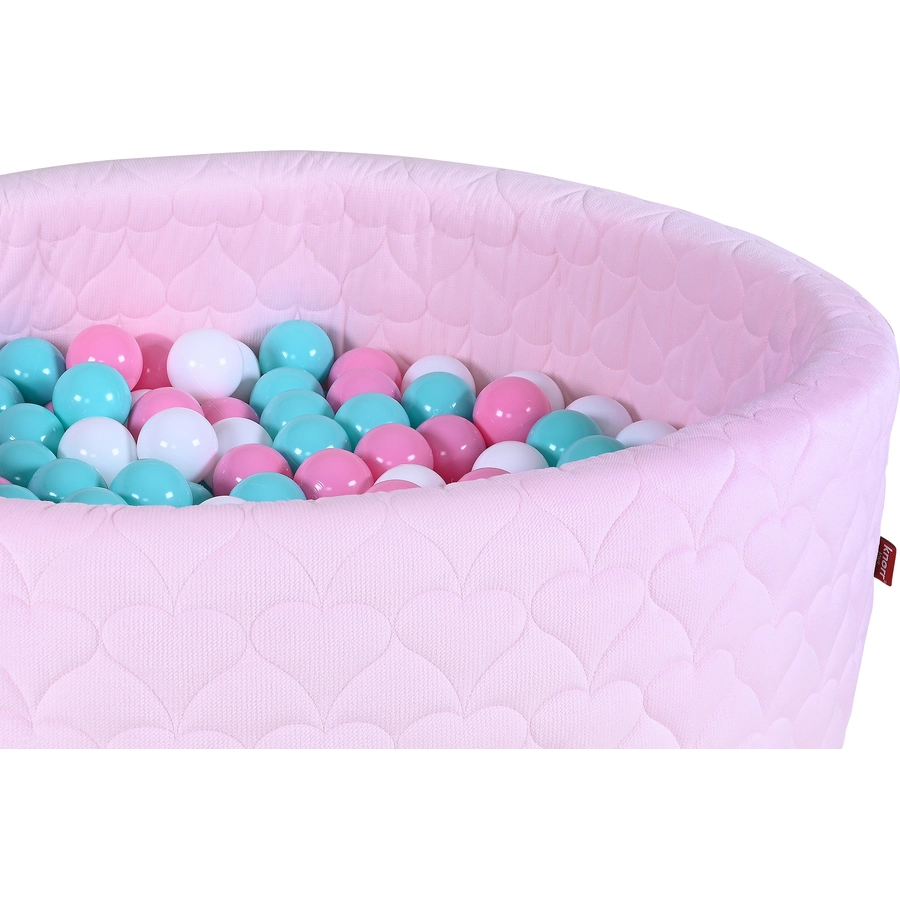 knorr toys® Bällebad soft - Cosy heart rose - 300 balls rosecremelightblue rosa