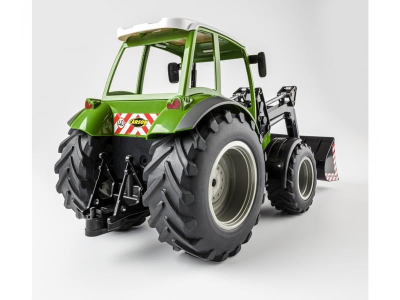 Carson Traktor mit Frontlader Grün, 1:16, RTR Ferngesteuerter Traktor mit funktionsfähigem Frontlader