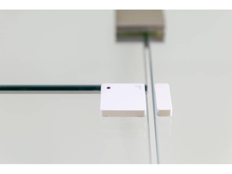 Shelly Funk-Fenster- und Türkontakt BLU Door / Window, Weis Tür- und Fenstersensor mit Magnetkontakt, Helligkeits- und Neigungssensor
