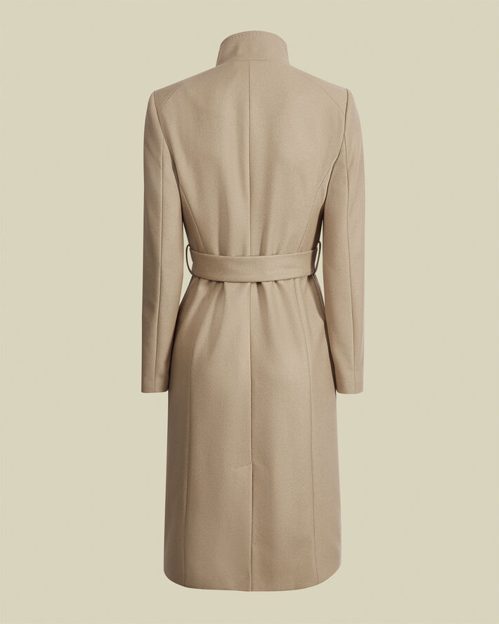 Ted Baker ROSE Midi Wool Wrap Coat With Shoul Camel