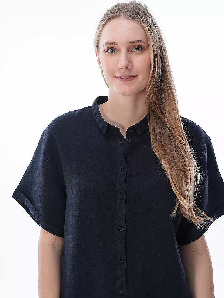PENN&INK Leinenbluse  dunkelblau