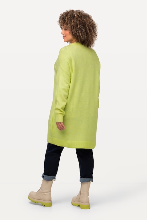 Strickjacke, Boxy, Knöpfe, V-Ausschnitt, Feinstrick