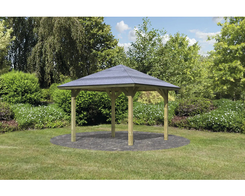 Karibu Classic paviljoen Achtrup 1 265 x 265 cm drukbehandeld