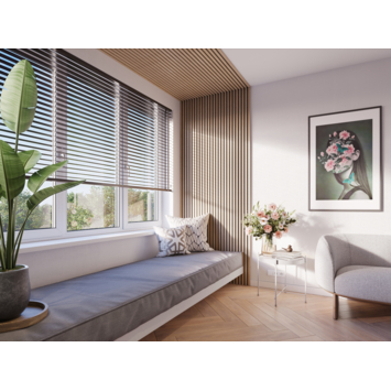 Kleurstaal lattenwand Decowall Acoustic natuur eiken 18x30 cm