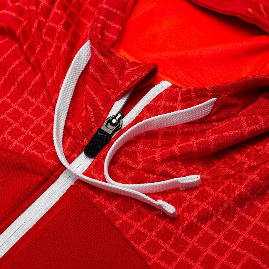 Nike Veste Dri-FIT Strike avec capuche - Rouge/Rouge/Blanc