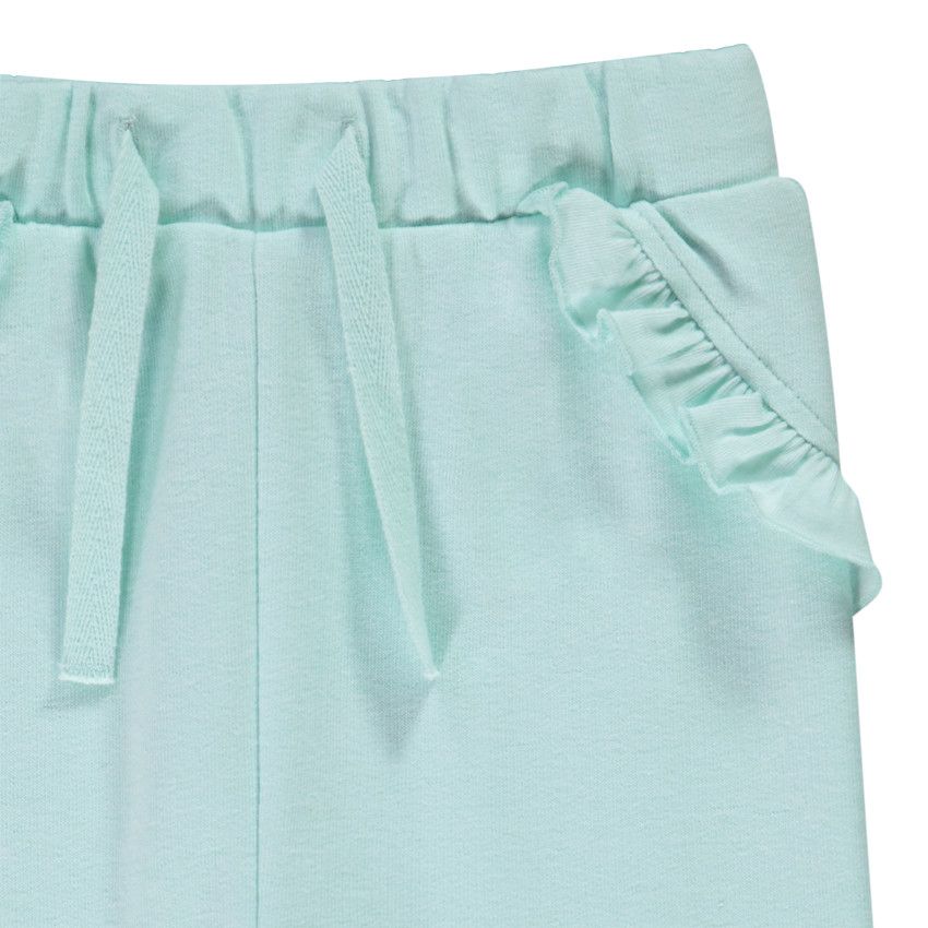 Pantalon de jogging avec détails volantés pour bébé fille - Bleu