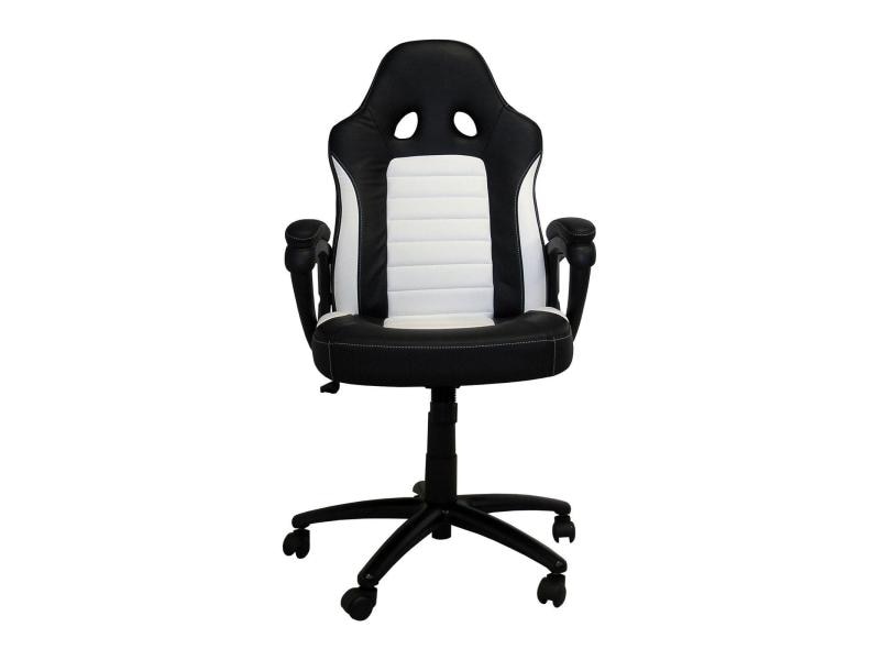 Racing Chairs Gaming-Stuhl CL-RC-BW Weiss/Schwarz Besonders bequemer Computersessel