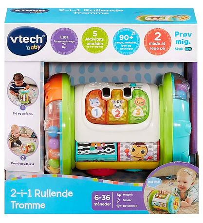 Vtech Motorikspielzeug - Dänisch - 2-I-1 - Rollende Trommel