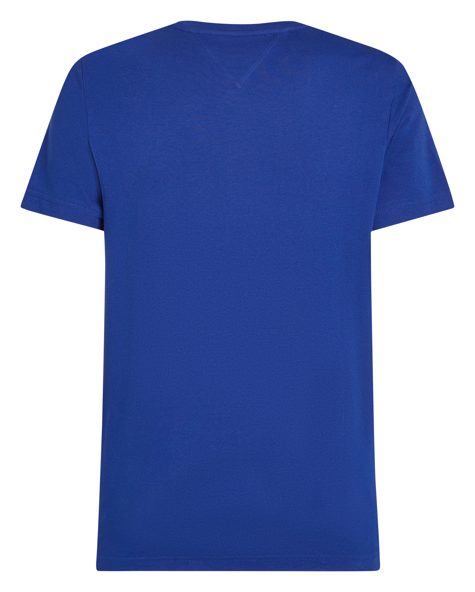 Tee-shirt col rond droit en coton organique | Bleu