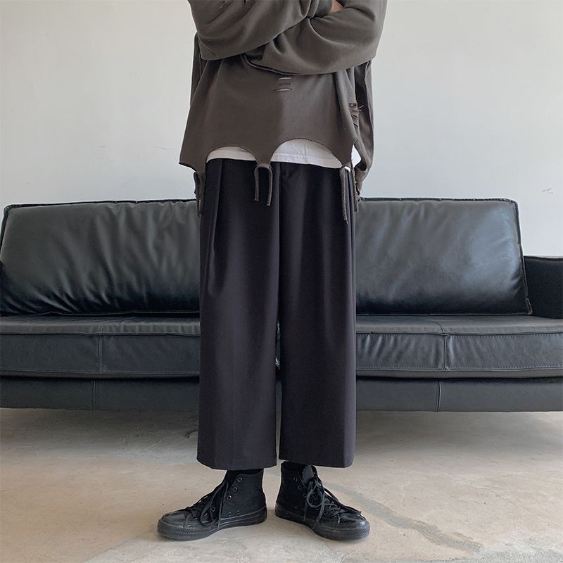 Freehop - Cropped broek met wijde pijpen