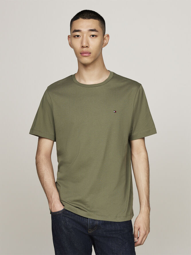 Tommy Hilfiger ESSENTIAL REG FIT SOLID TEE Battle green