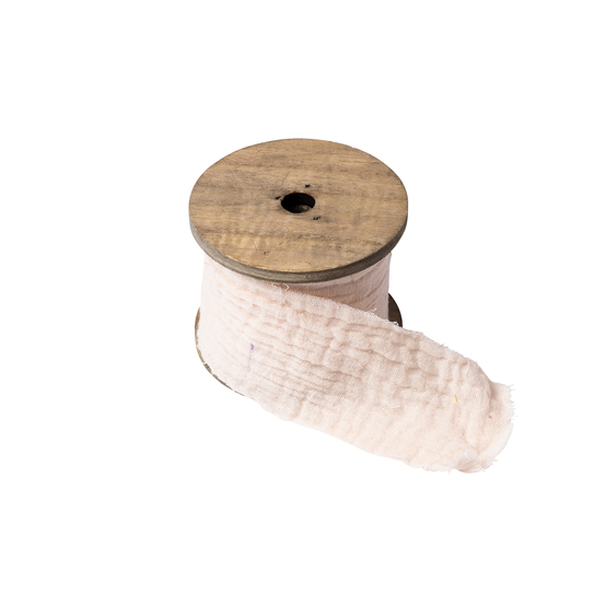 Bobine de ruban gaze de coton crème 4.5cmx3m