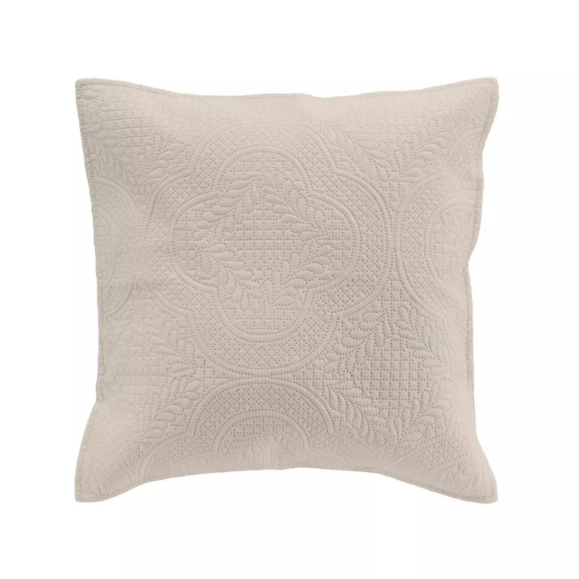 Housse de coussin carrée microfibre (40 x 40 cm) Romane Taupe