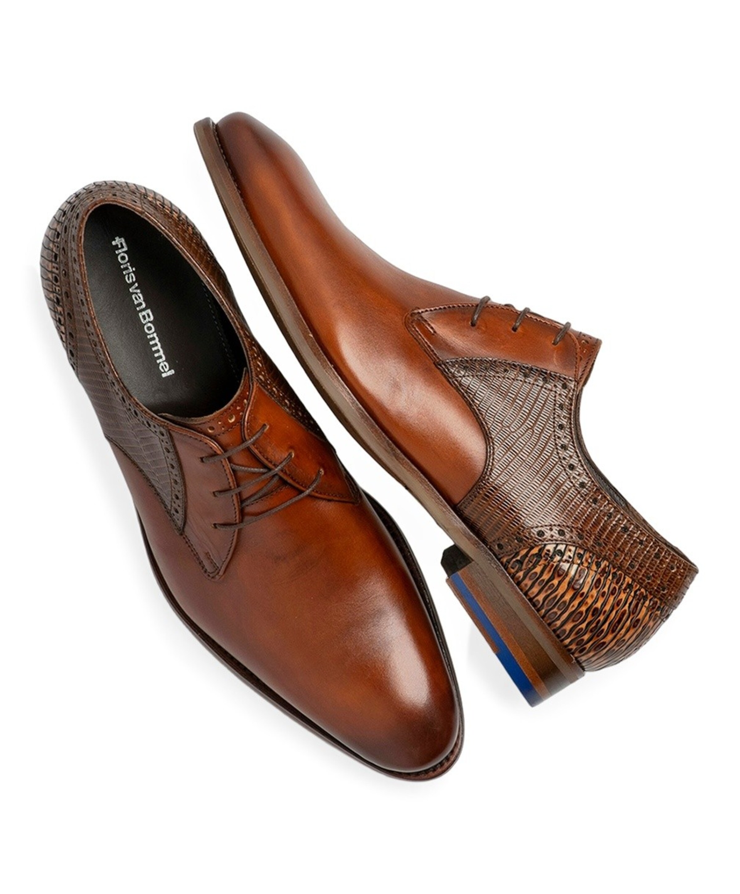 Floris van Bommel heren veterschoenen bruin
