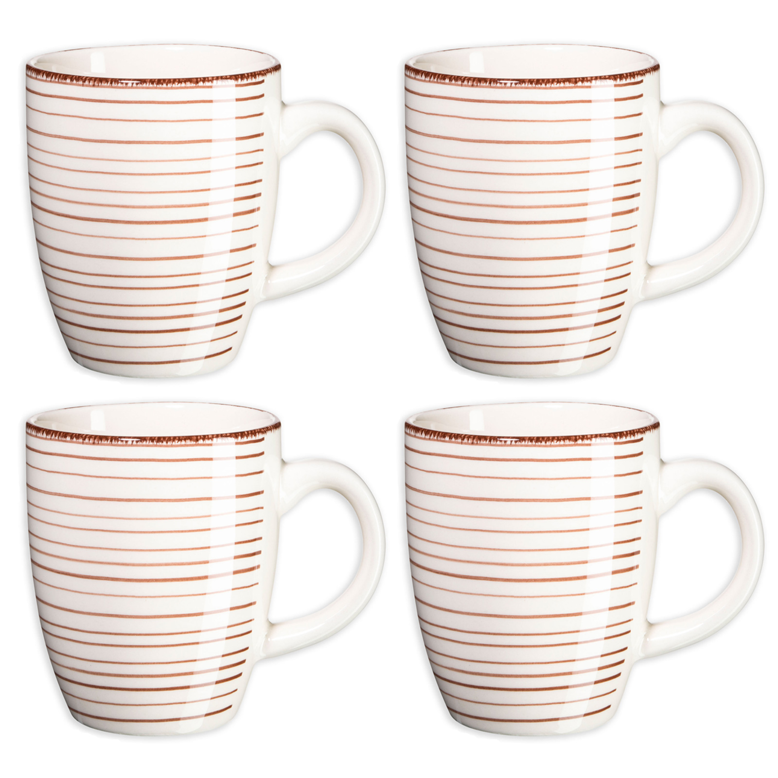 4-teiliges Kaffeebecher-Set - beige - 380 ml
