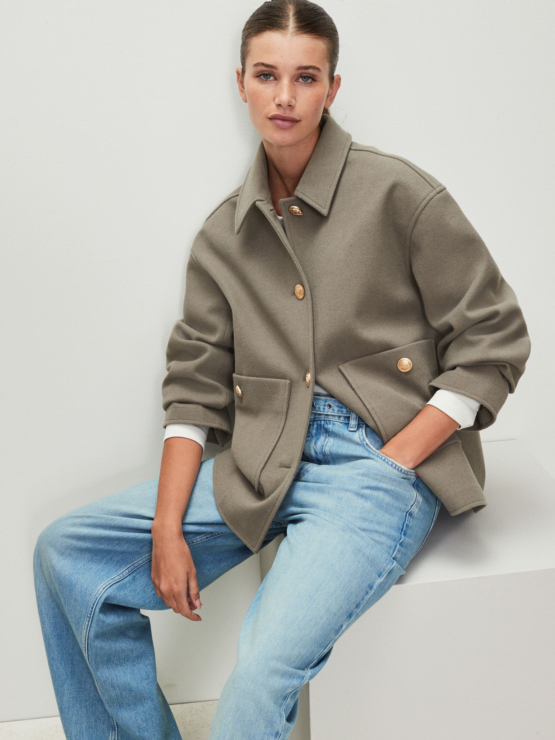 Neutraal - Brushed Collared Jacket