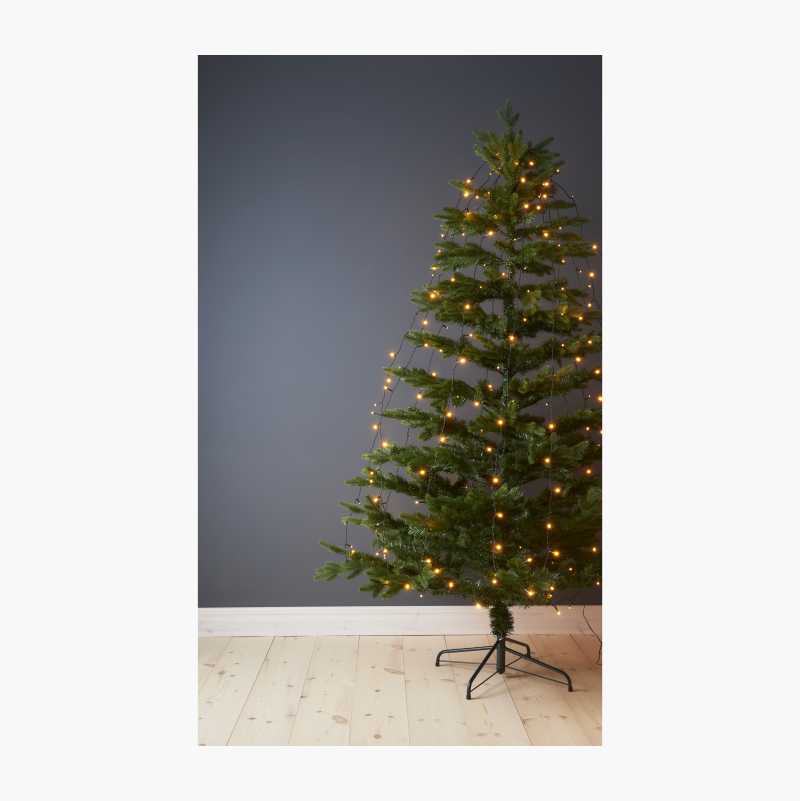 Juletrelys, 210 LED, varmhvit, 2,1 m