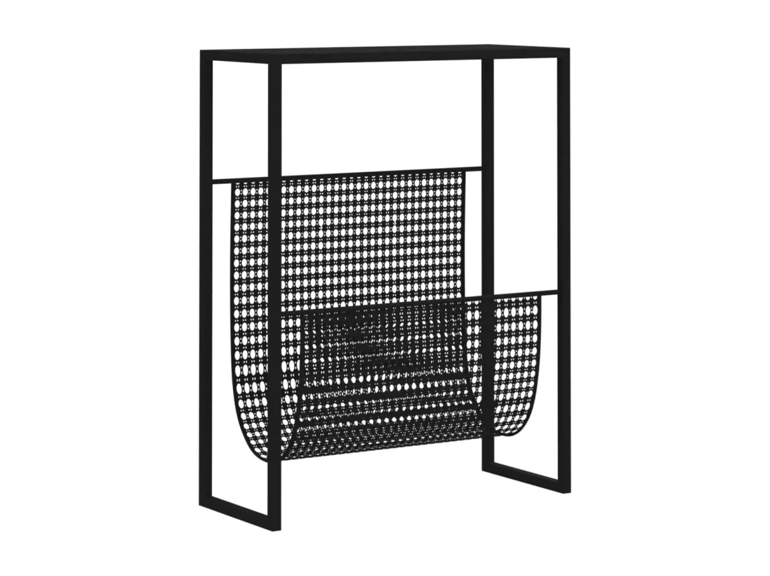 Porte-revue Noir 35x15x45 cm Acier