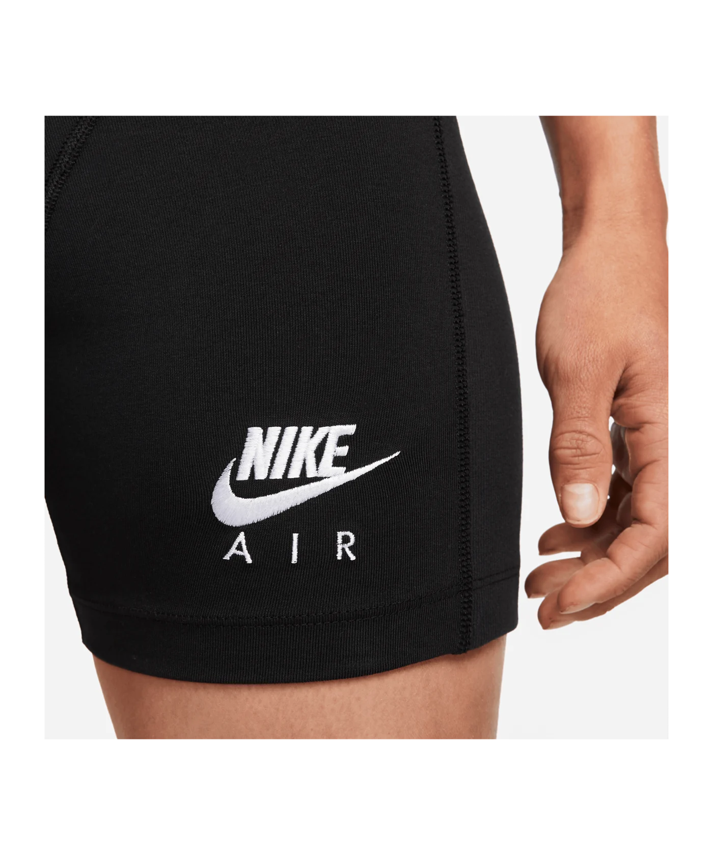 Nike Air Ribbed Short Damen Schwarz Weiss F010