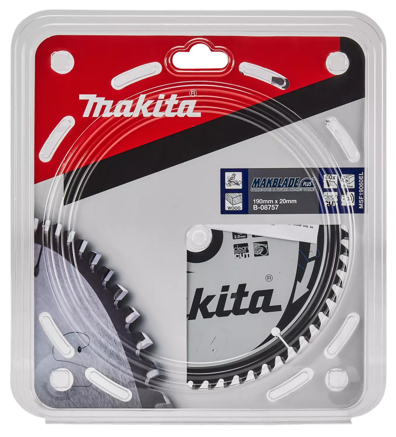 Makita B-08757 Cirkelzaagblad Hout - 190x20x2,0mm 60T