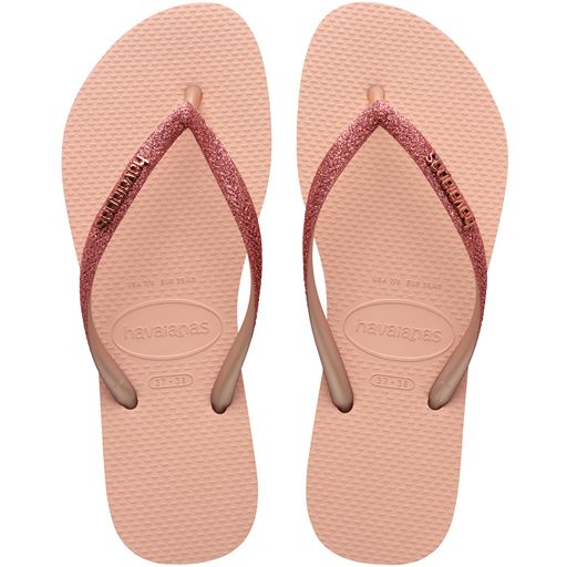 Havaianas Slim Glitter II Klipklapper, Pink/Pink, 39/40