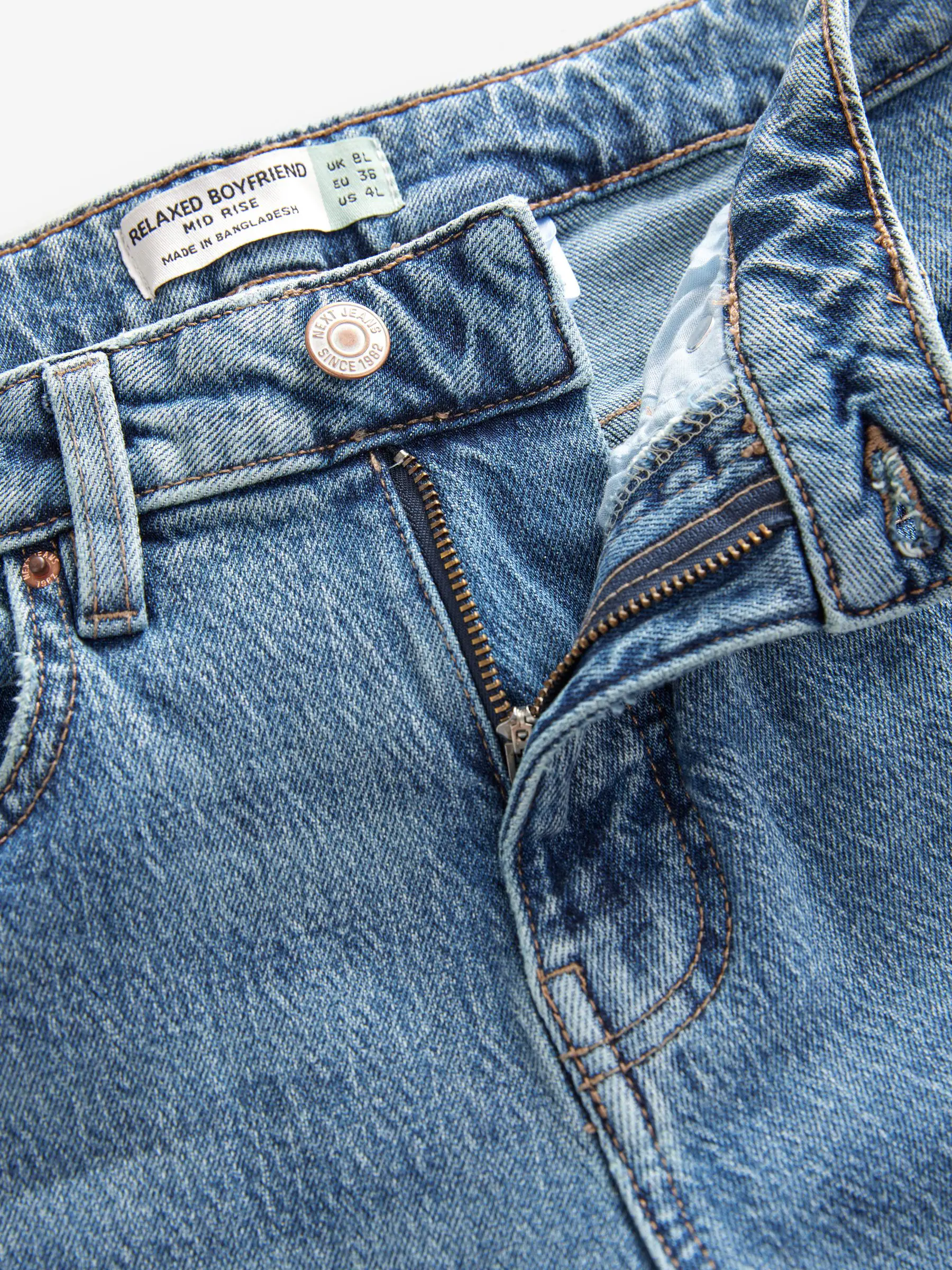 Normaal blauw - Boyfriend-jeans