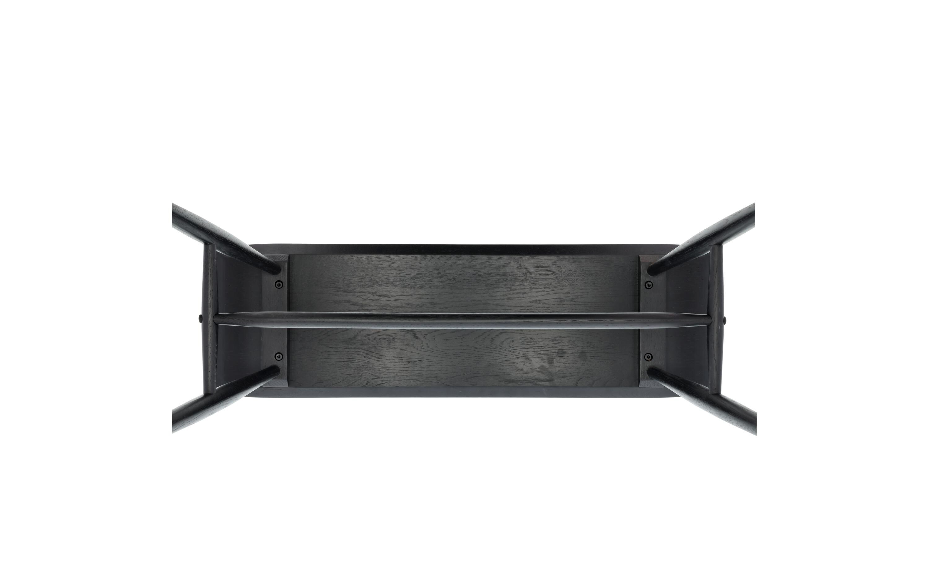 Sitzbank Bast 90 x 45 cm, Schwarz<br>Sitzbank aus Holz