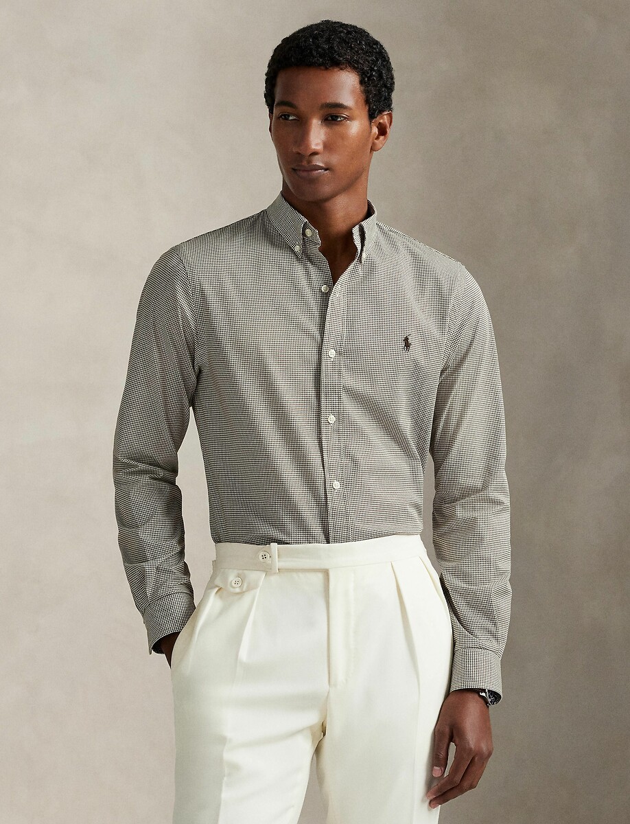 POLO RALPH LAUREN<br>Camisa reta em popeline