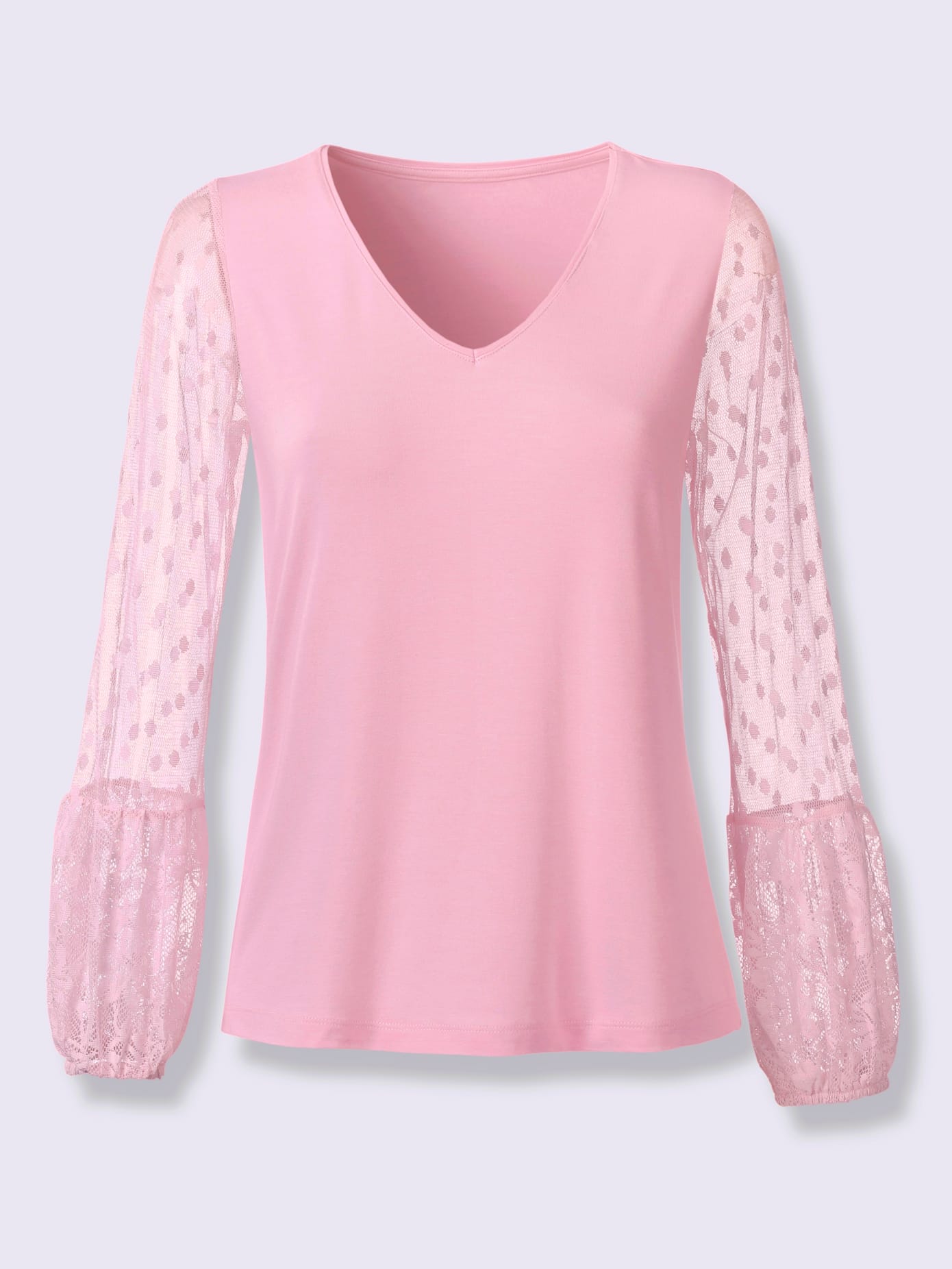 T-shirt dentelle aux manches