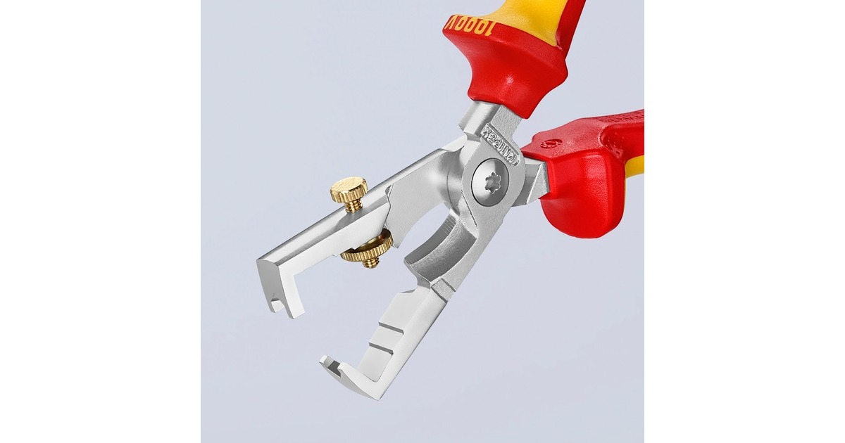 KNIPEXStriptang StriX 13 66 180 VDE  (Rood/geel, Lengte 180mm, met kartelschroef)