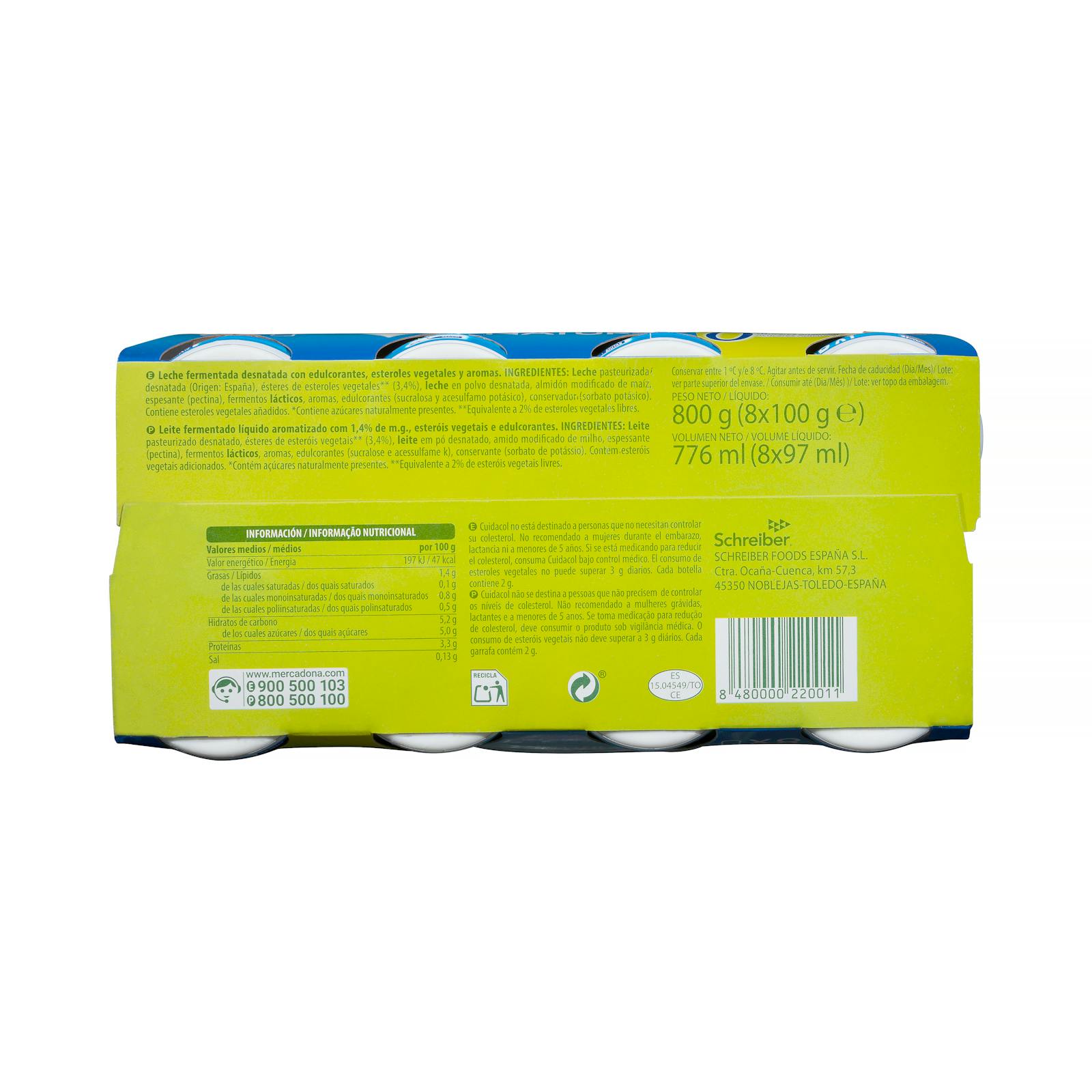 Cuidacol boisson lactée naturelle 0% sucres ajoutés