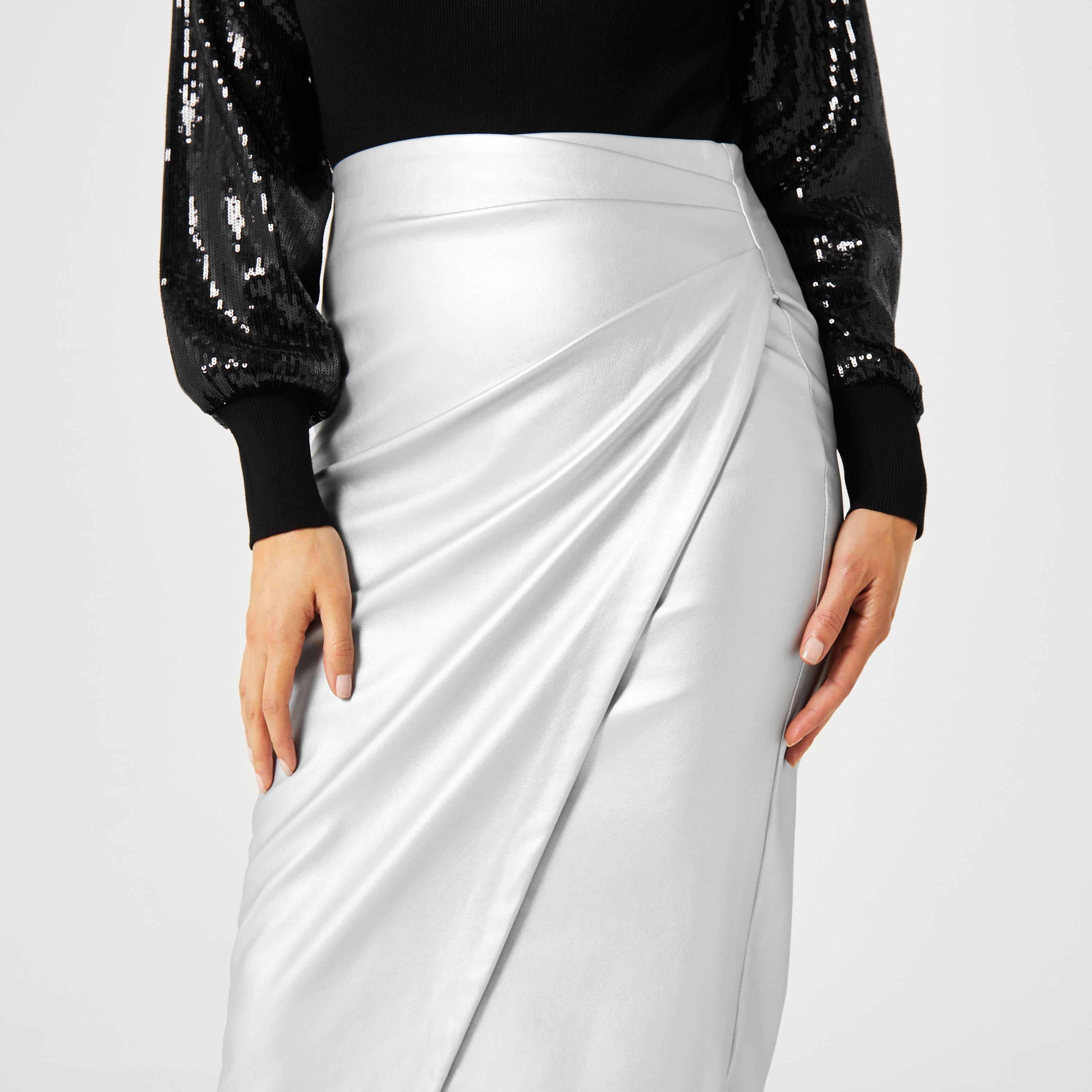 Biba PU Midi Skirt